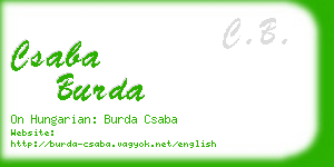 csaba burda business card